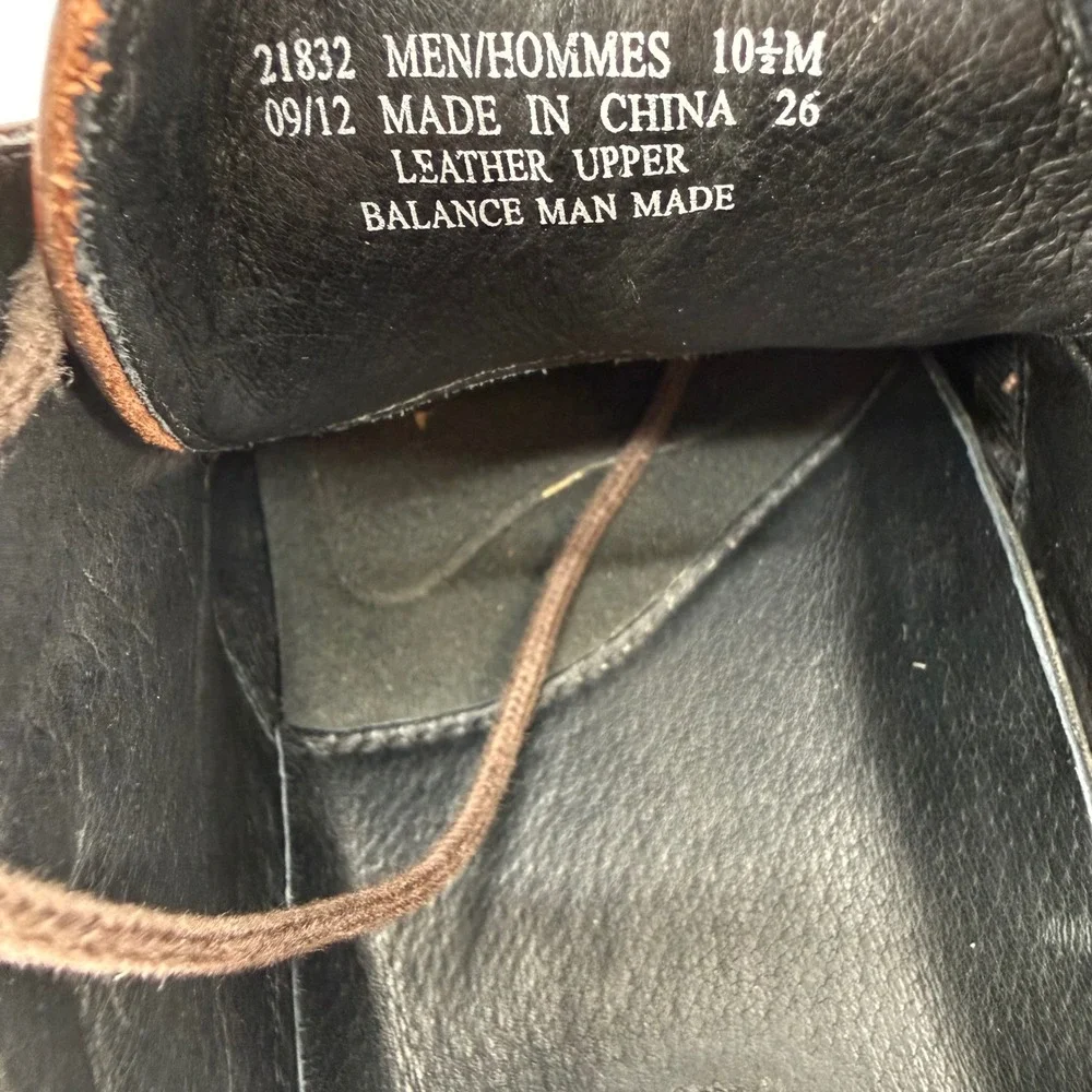 Bostonian Leather Square Toe Lace Up Dress Shoes Mens Size 10.5 M Brown